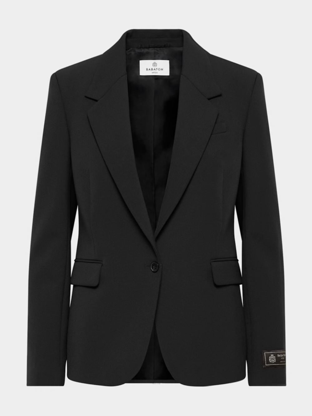 Babaton Aritzia Black Tailored Blazer Size 4 One Button Structured Work Jacket